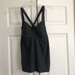 NWT maternity polka dot tankini top